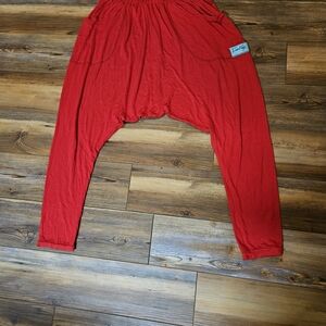 Vibrant Red Parachute Pants By Funkeys Adult L